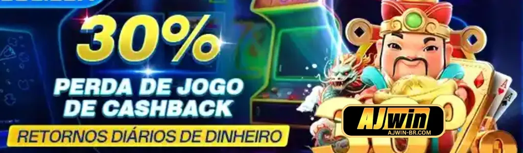 Promoção de 30% de cashback nas perdas no AJWIN cassino