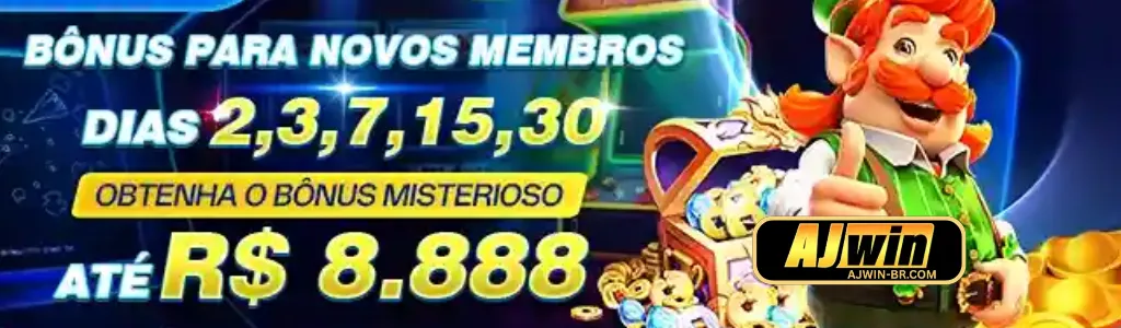 Promoção bônus misterioso para novos membros nos dias 2, 3, 7, 15 e 30 do mês